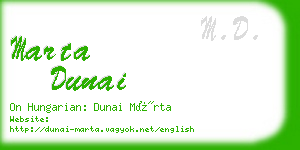 marta dunai business card